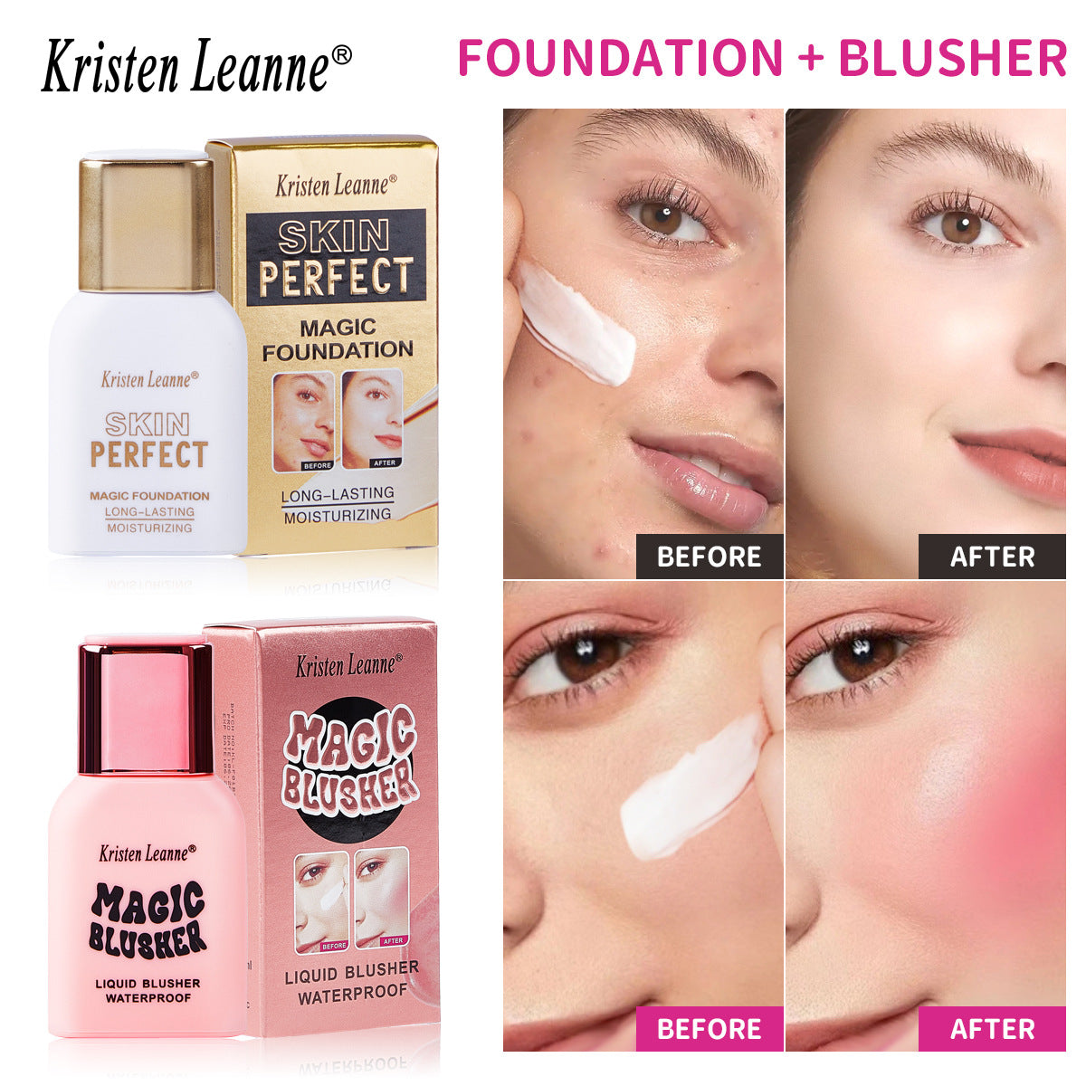 KRISTEN LEANNE Warm-Changing Skin Tone Foundation and Blush