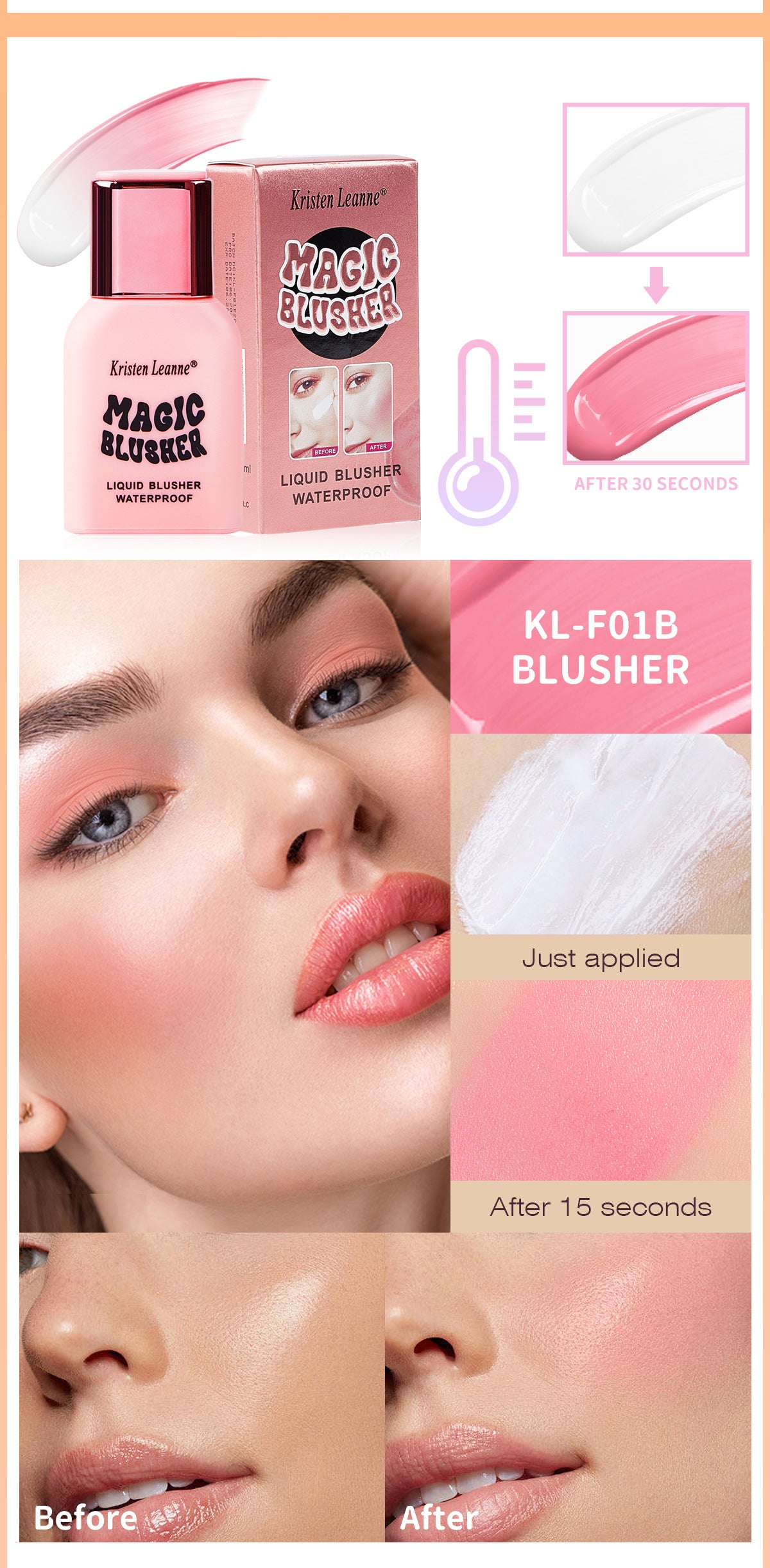 KRISTEN LEANNE Warm-Changing Skin Tone Foundation and Blush