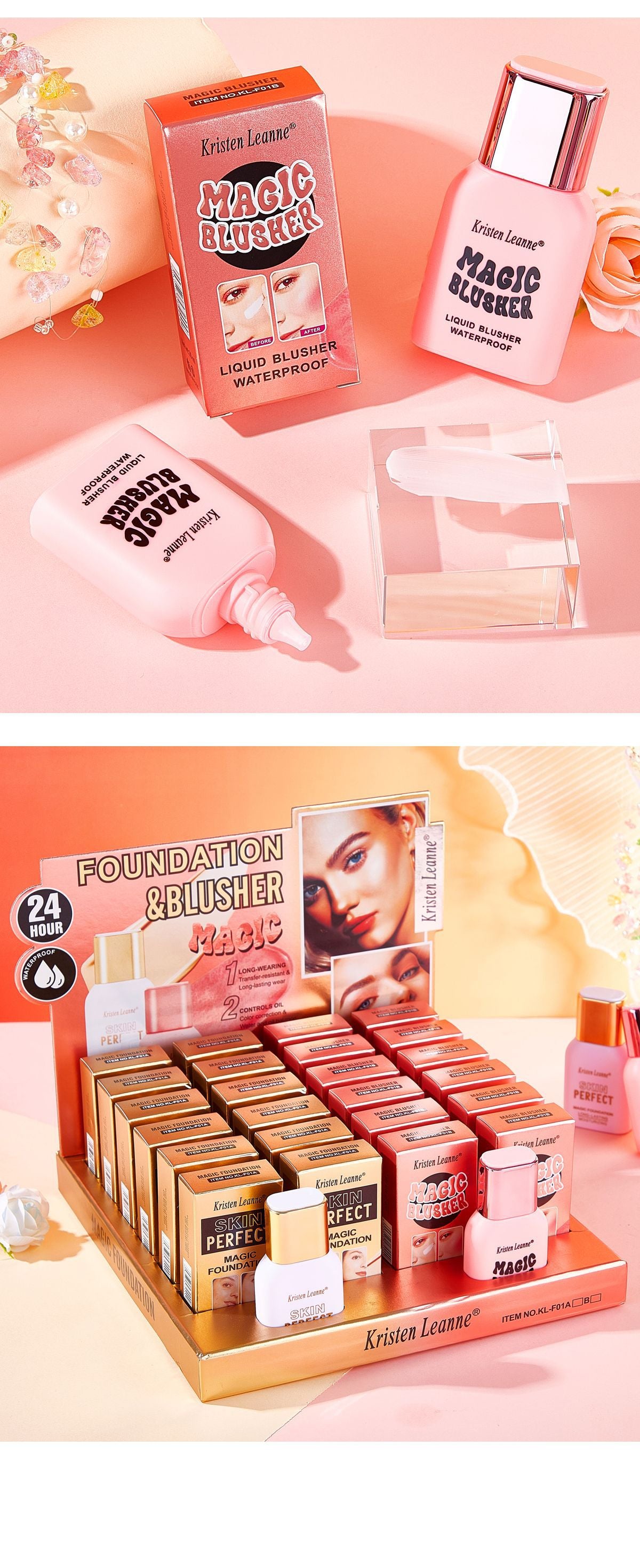 KRISTEN LEANNE Warm-Changing Skin Tone Foundation and Blush