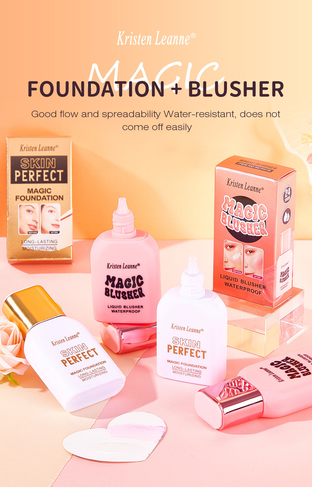 KRISTEN LEANNE Warm-Changing Skin Tone Foundation and Blush